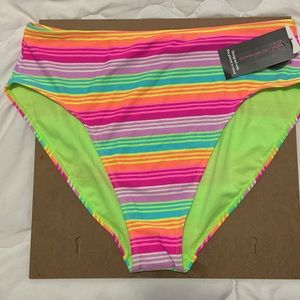 NWT- Colorful High Leg, High Waist Bikini Bottom